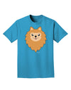 Cute Pomeranian Dog Adult Dark T-Shirt by TooLoud-Mens T-Shirt-TooLoud-Turquoise-Small-Davson Sales