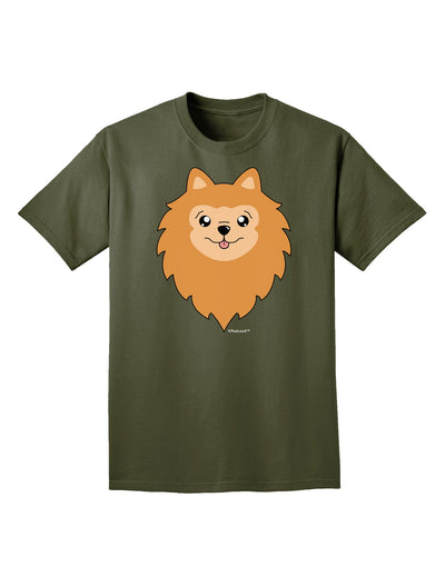 Cute Pomeranian Dog Adult Dark T-Shirt by TooLoud-Mens T-Shirt-TooLoud-Military-Green-Small-Davson Sales