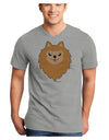 Cute Pomeranian Dog Adult V-Neck T-shirt by TooLoud-Mens V-Neck T-Shirt-TooLoud-HeatherGray-Small-Davson Sales