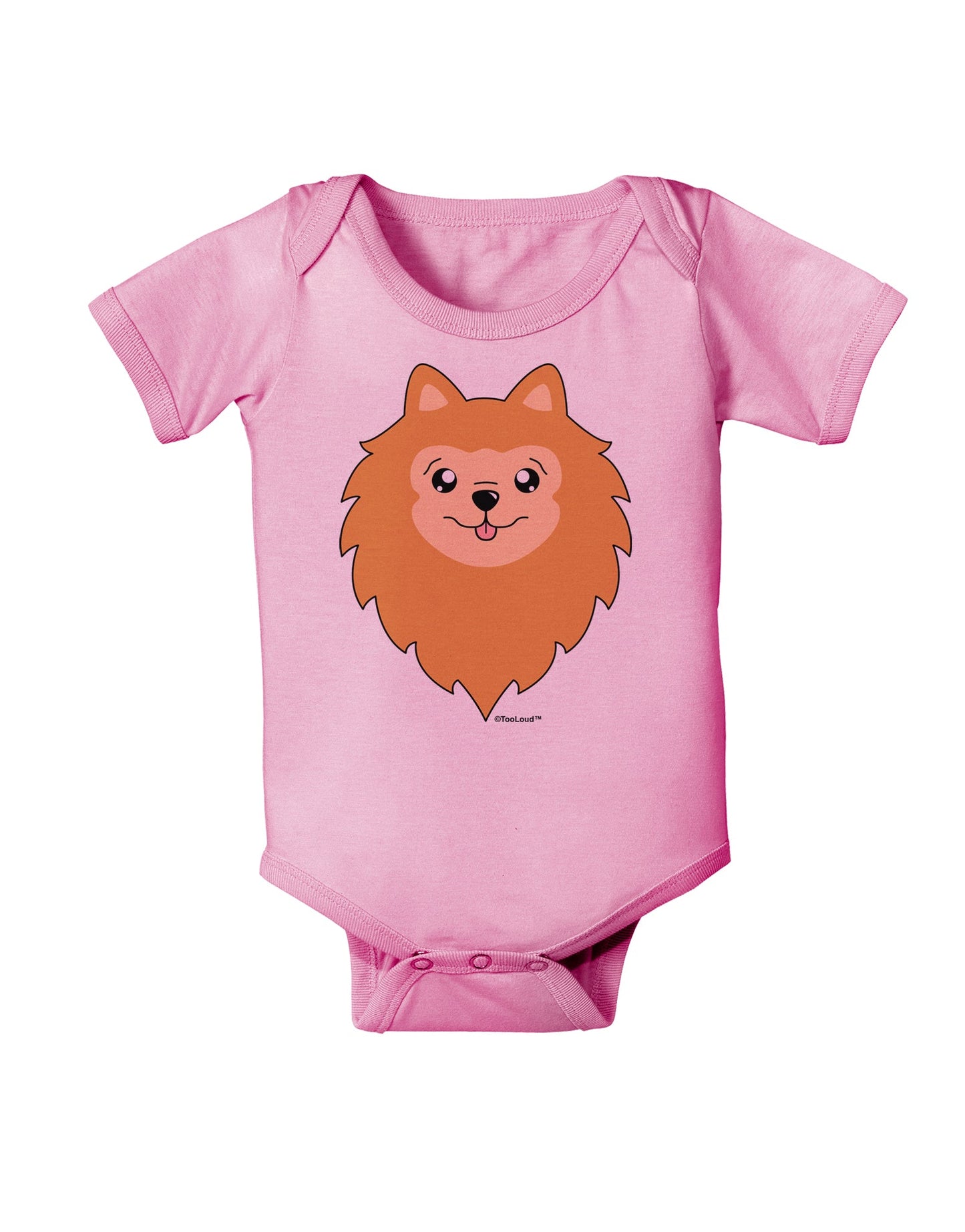 Cute Pomeranian Dog Baby Romper Bodysuit by TooLoud-Baby Romper-TooLoud-Light-Pink-06-Months-Davson Sales
