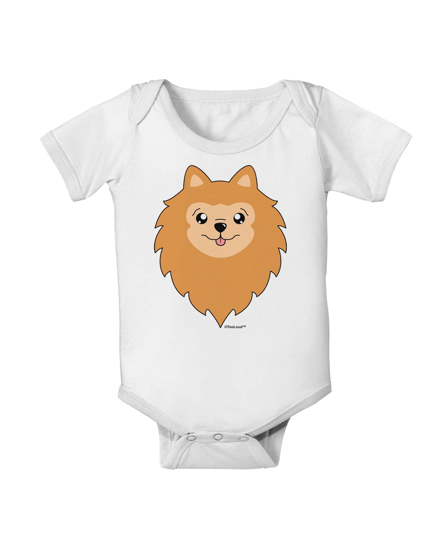 Cute Pomeranian Dog Baby Romper Bodysuit by TooLoud-Baby Romper-TooLoud-White-06-Months-Davson Sales