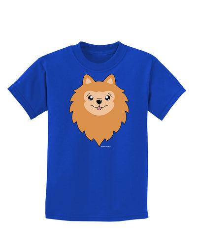 Cute Pomeranian Dog Childrens Dark T-Shirt by TooLoud-Childrens T-Shirt-TooLoud-Royal-Blue-X-Small-Davson Sales