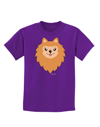 Cute Pomeranian Dog Childrens Dark T-Shirt by TooLoud-Childrens T-Shirt-TooLoud-Purple-X-Small-Davson Sales