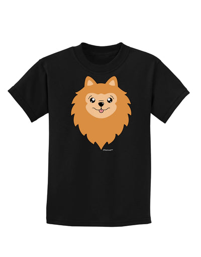 Cute Pomeranian Dog Childrens Dark T-Shirt by TooLoud-Childrens T-Shirt-TooLoud-Black-X-Small-Davson Sales