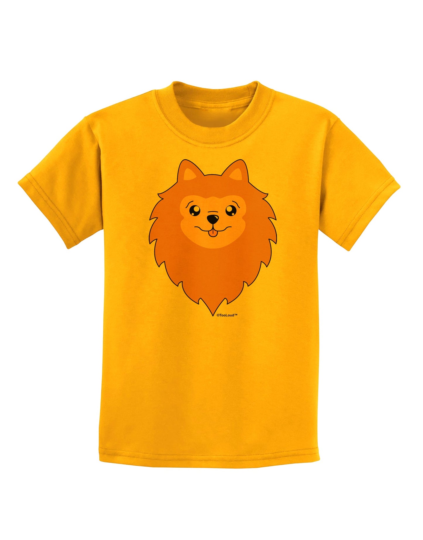 Cute Pomeranian Dog Childrens T-Shirt by TooLoud-Childrens T-Shirt-TooLoud-Gold-X-Small-Davson Sales