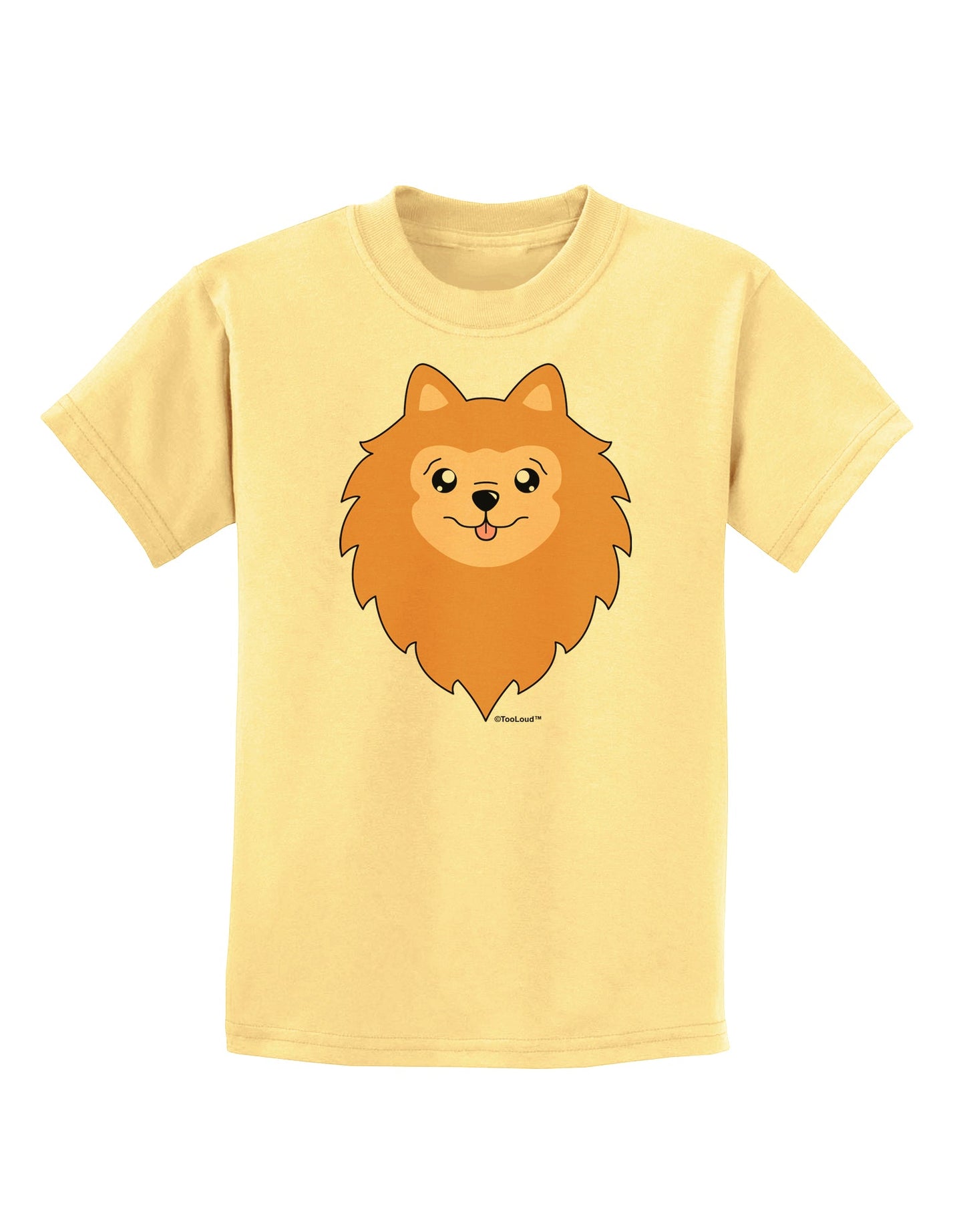Cute Pomeranian Dog Childrens T-Shirt by TooLoud-Childrens T-Shirt-TooLoud-Daffodil-Yellow-X-Small-Davson Sales