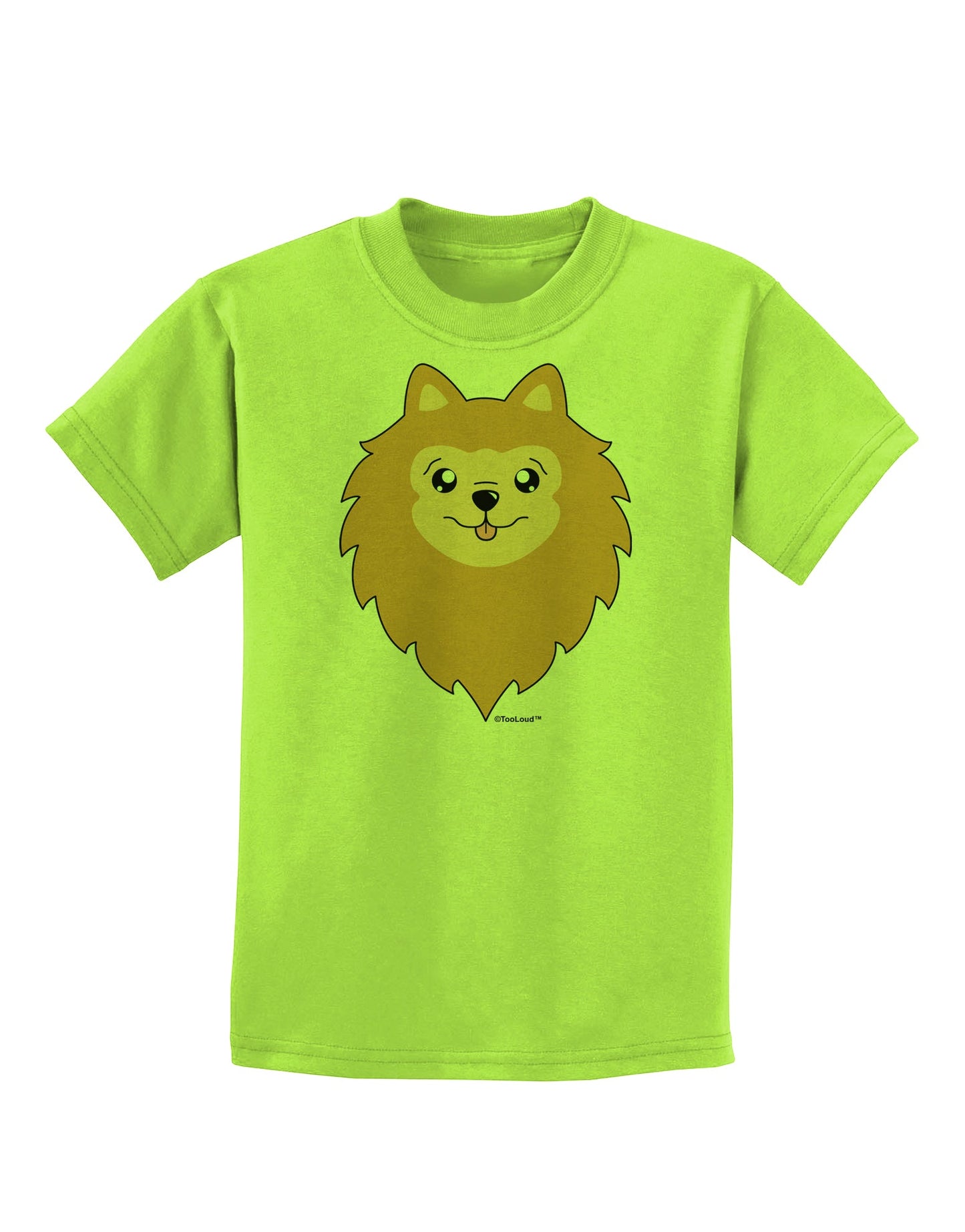 Cute Pomeranian Dog Childrens T-Shirt by TooLoud-Childrens T-Shirt-TooLoud-Lime-Green-X-Small-Davson Sales