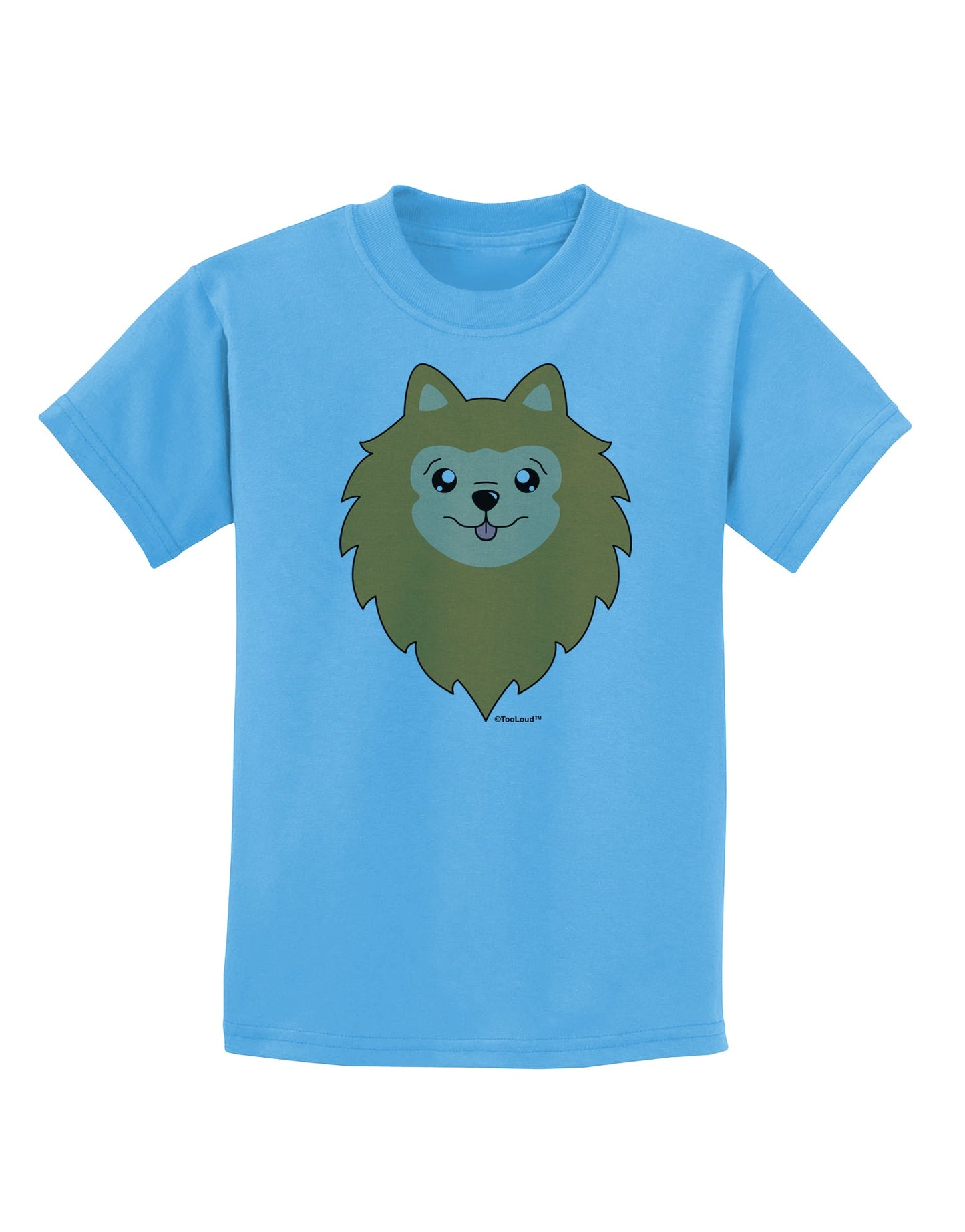 Cute Pomeranian Dog Childrens T-Shirt by TooLoud-Childrens T-Shirt-TooLoud-Aquatic-Blue-X-Small-Davson Sales