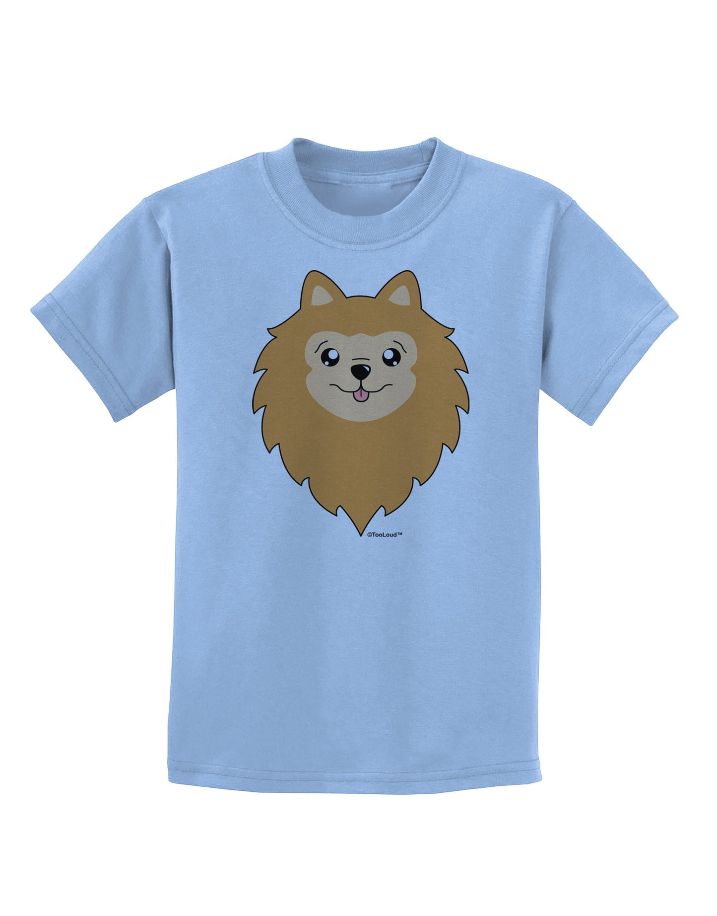 Cute Pomeranian Dog Childrens T-Shirt by TooLoud-Childrens T-Shirt-TooLoud-Light-Blue-X-Small-Davson Sales