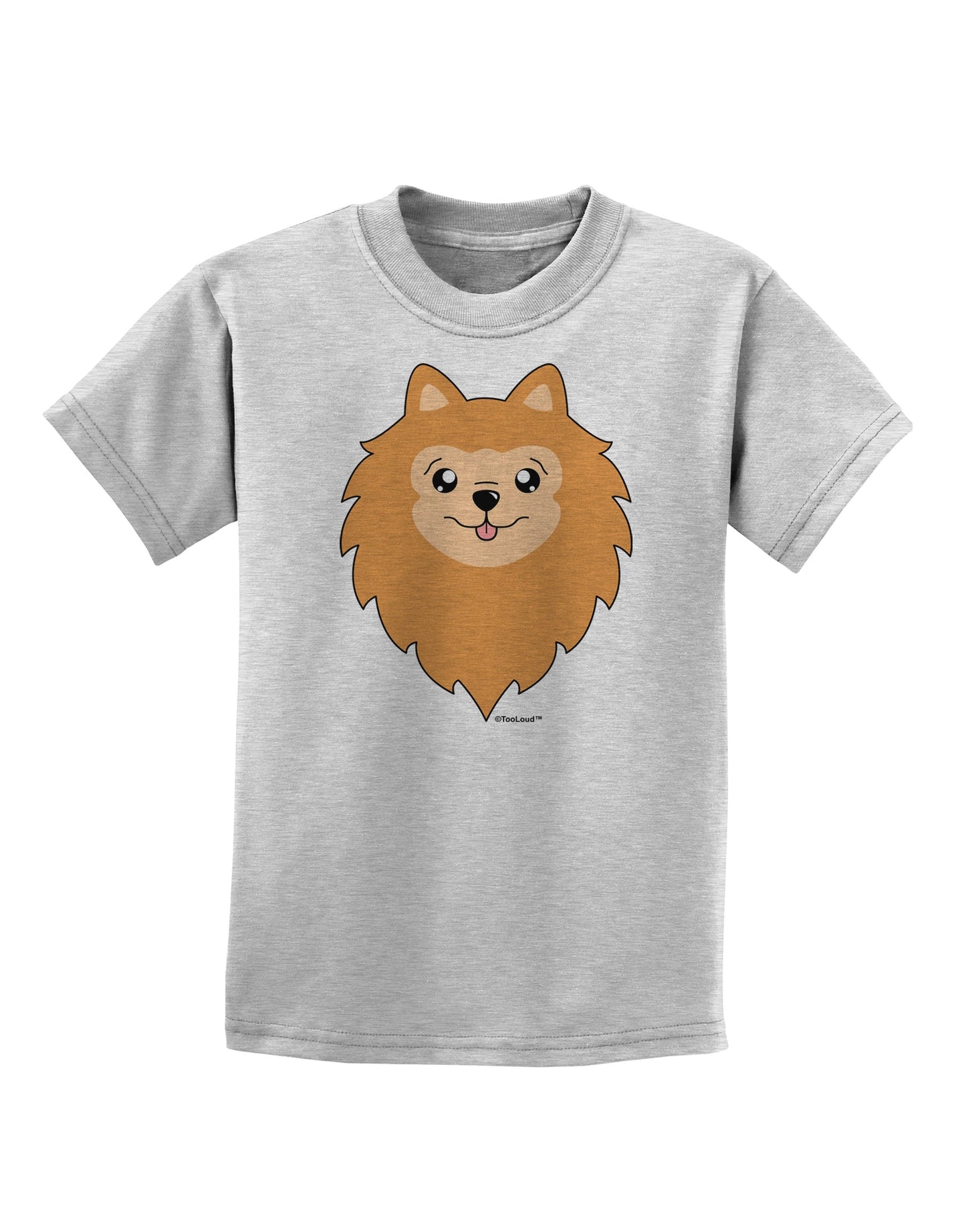 Cute Pomeranian Dog Childrens T-Shirt by TooLoud-Childrens T-Shirt-TooLoud-AshGray-X-Small-Davson Sales