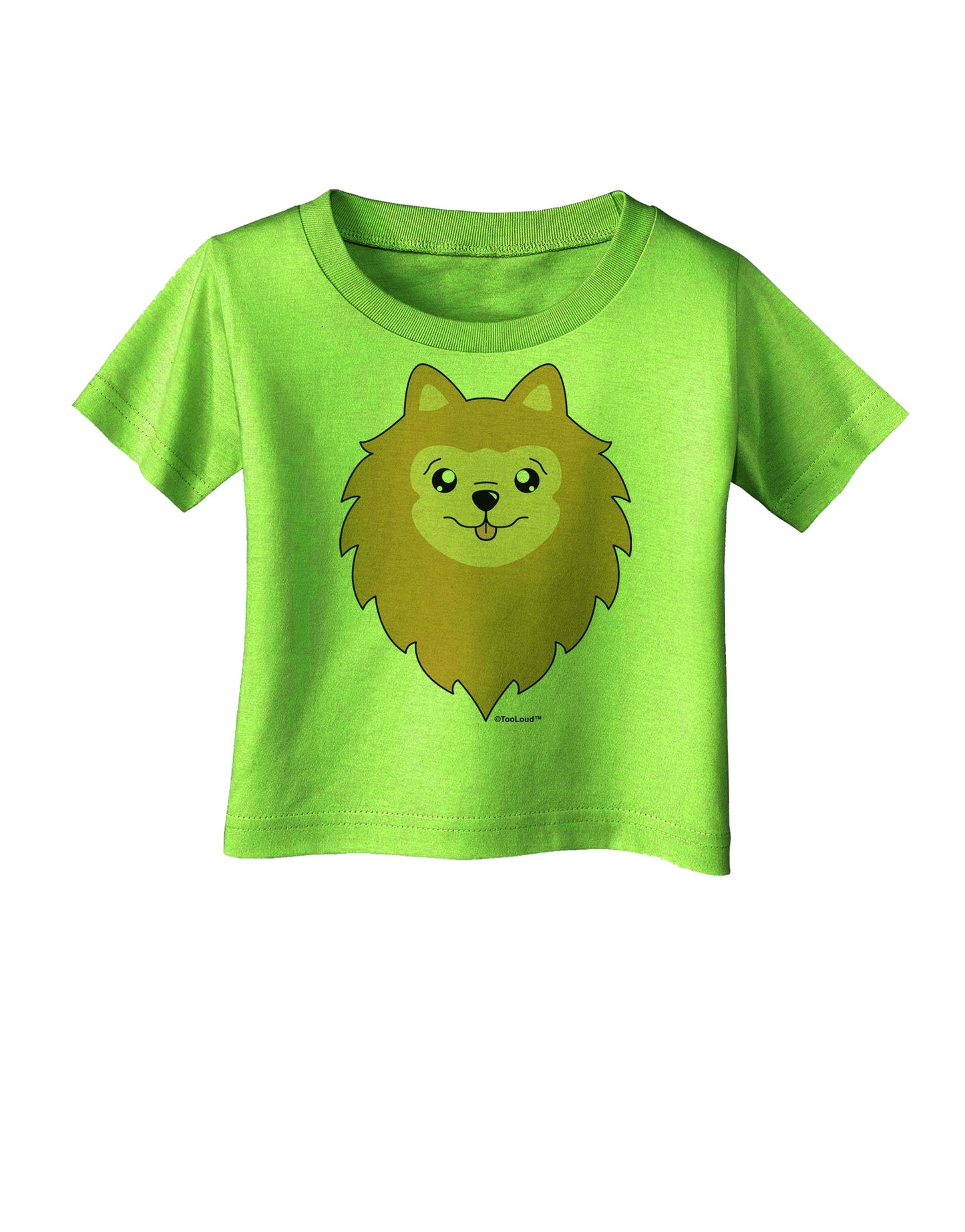 Cute Pomeranian Dog Infant T-Shirt by TooLoud-Infant T-Shirt-TooLoud-Lime-Green-06-Months-Davson Sales