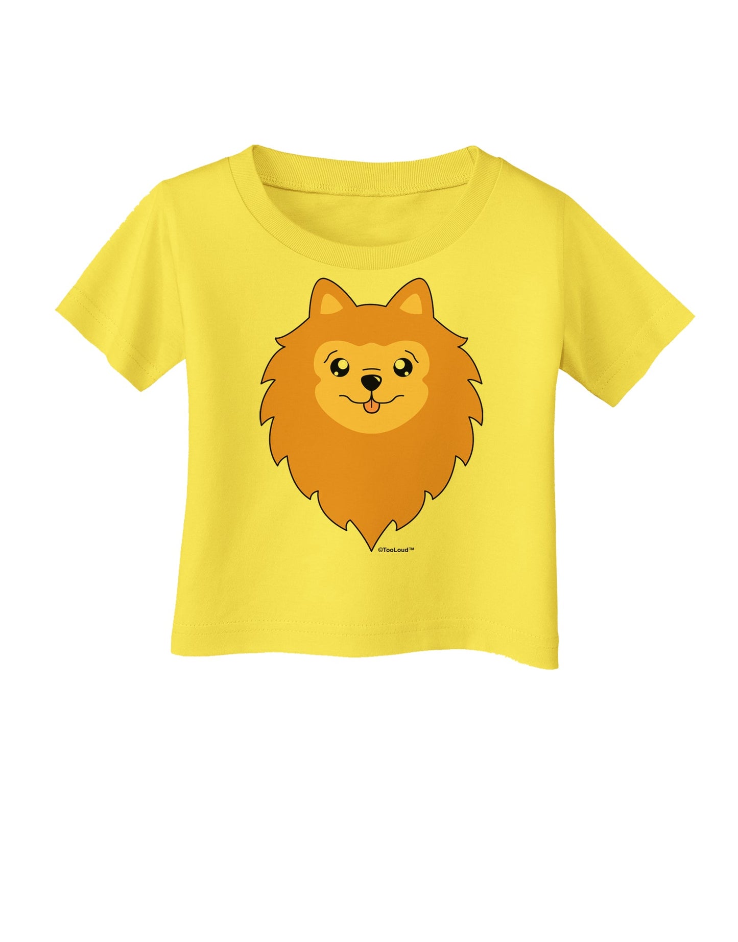 Cute Pomeranian Dog Infant T-Shirt by TooLoud-Infant T-Shirt-TooLoud-Yellow-06-Months-Davson Sales