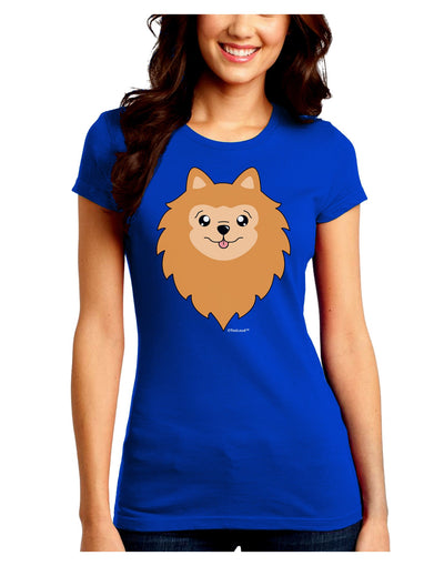 Cute Pomeranian Dog Juniors Crew Dark T-Shirt by TooLoud-T-Shirts Juniors Tops-TooLoud-Royal-Blue-Juniors Fitted Small-Davson Sales