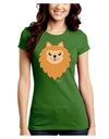 Cute Pomeranian Dog Juniors Crew Dark T-Shirt by TooLoud-T-Shirts Juniors Tops-TooLoud-Kiwi-Green-Juniors Fitted X-Small-Davson Sales