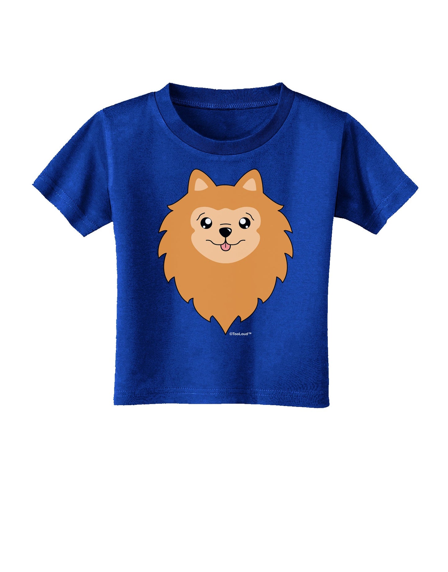 Cute Pomeranian Dog Toddler T-Shirt Dark by TooLoud-Toddler T-Shirt-TooLoud-Royal-Blue-2T-Davson Sales