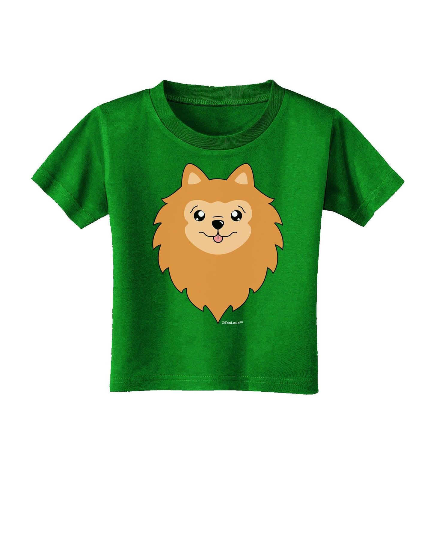 Cute Pomeranian Dog Toddler T-Shirt Dark by TooLoud-Toddler T-Shirt-TooLoud-Clover-Green-2T-Davson Sales