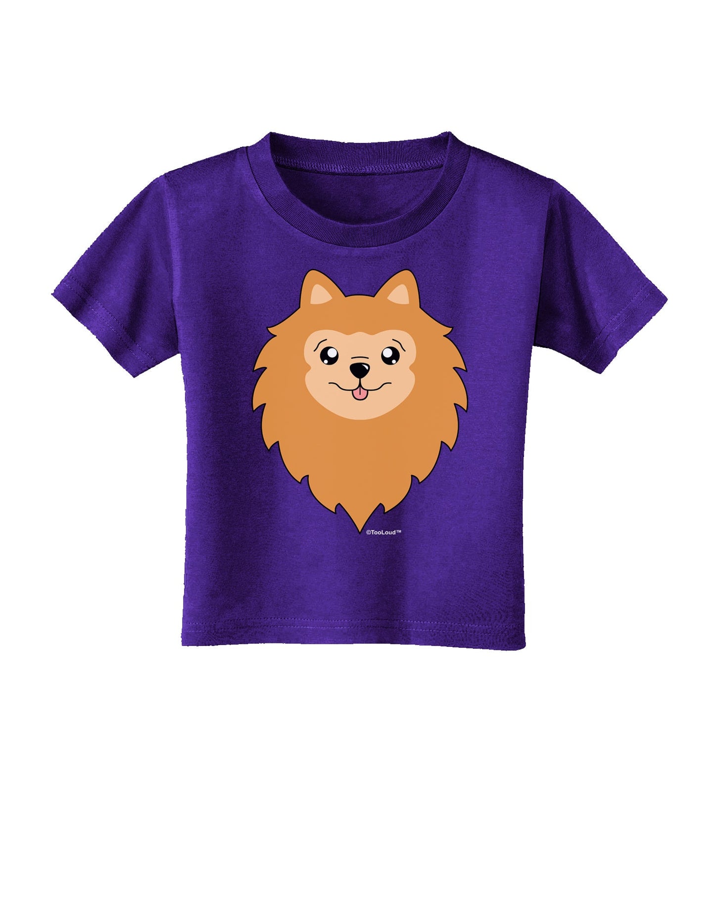 Cute Pomeranian Dog Toddler T-Shirt Dark by TooLoud-Toddler T-Shirt-TooLoud-Purple-2T-Davson Sales