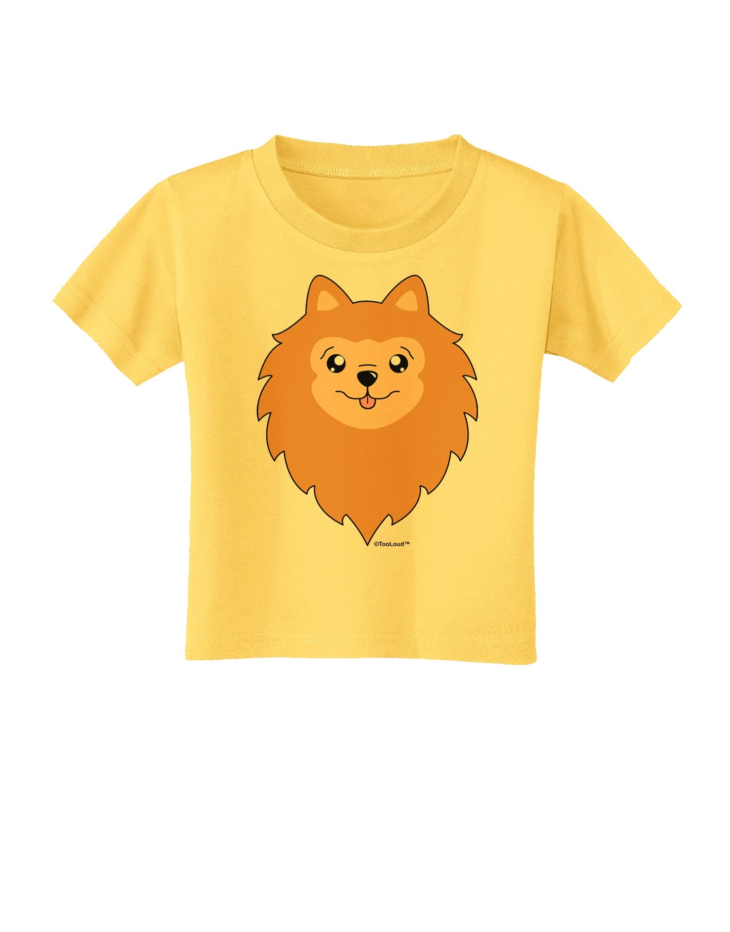 Cute Pomeranian Dog Toddler T-Shirt by TooLoud-Toddler T-Shirt-TooLoud-Yellow-2T-Davson Sales