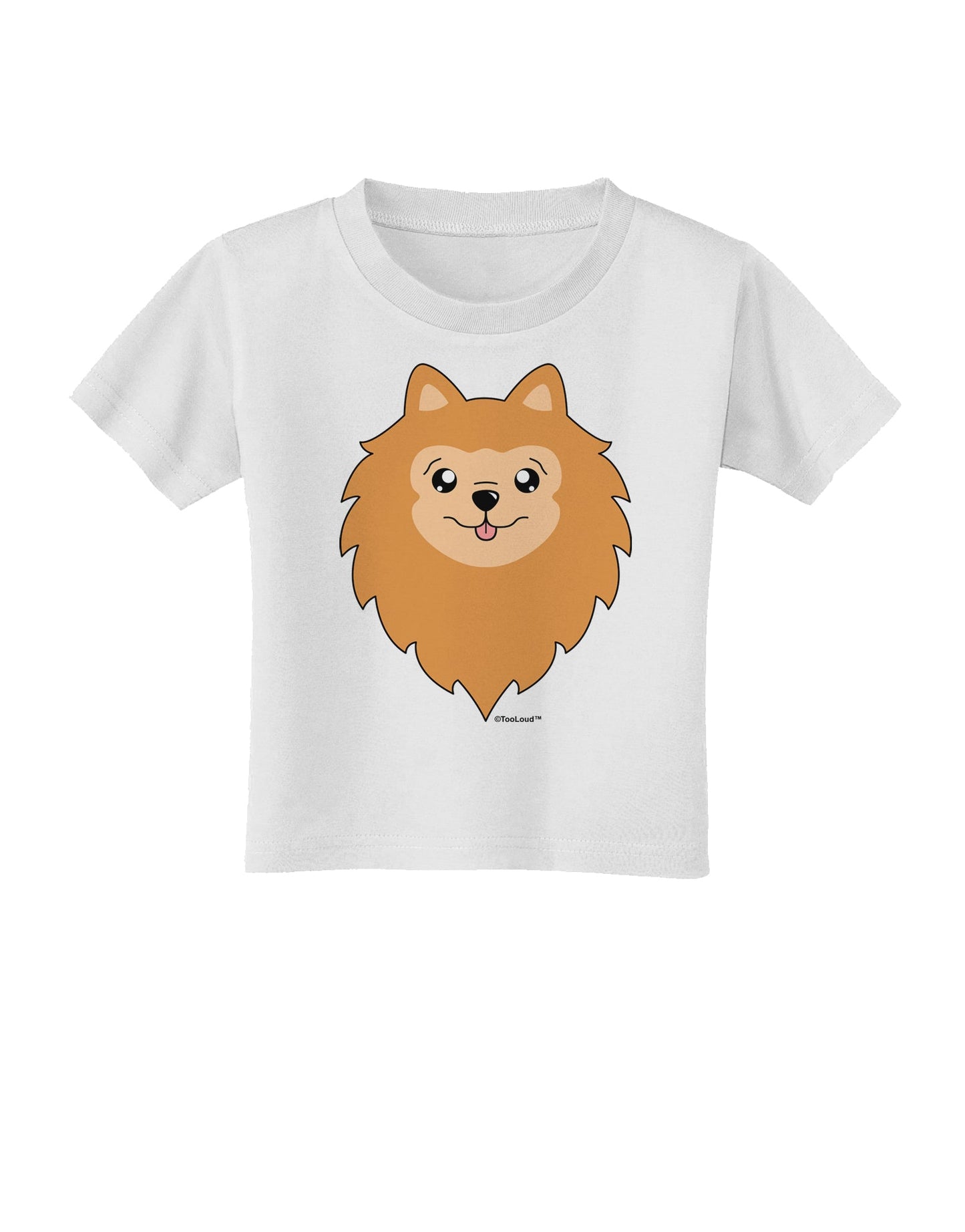 Cute Pomeranian Dog Toddler T-Shirt by TooLoud-Toddler T-Shirt-TooLoud-White-2T-Davson Sales