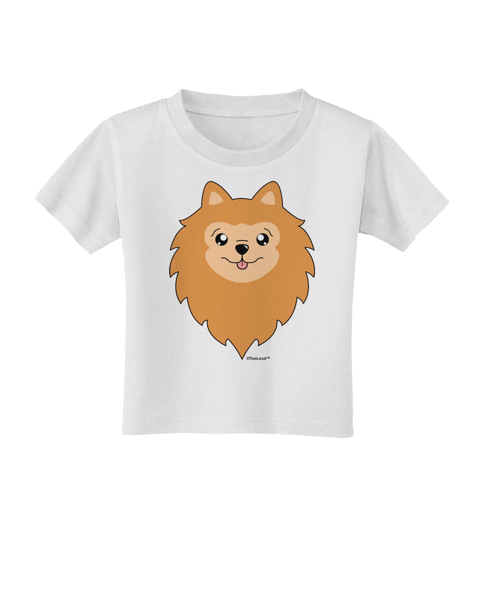 Cute Pomeranian Dog Toddler T-Shirt by TooLoud-Toddler T-Shirt-TooLoud-White-2T-Davson Sales