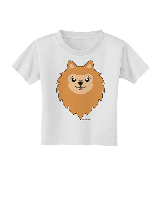 Cute Pomeranian Dog Toddler T-Shirt by TooLoud-Toddler T-Shirt-TooLoud-White-2T-Davson Sales