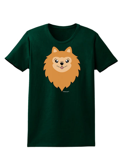 Cute Pomeranian Dog Womens Dark T-Shirt by TooLoud-Womens T-Shirt-TooLoud-Forest-Green-Small-Davson Sales