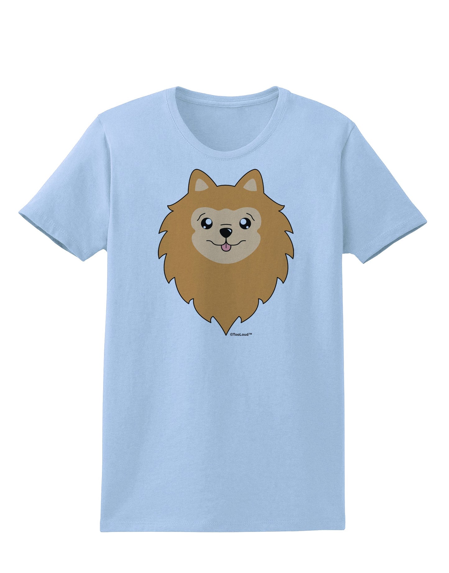 Cute Pomeranian Dog Womens T-Shirt by TooLoud-Womens T-Shirt-TooLoud-Light-Blue-X-Small-Davson Sales