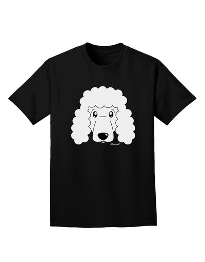 Cute Poodle Dog - White Adult Dark T-Shirt by TooLoud-Mens T-Shirt-TooLoud-Black-Small-Davson Sales