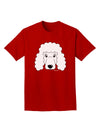 Cute Poodle Dog - White Adult Dark T-Shirt by TooLoud-Mens T-Shirt-TooLoud-Red-Small-Davson Sales