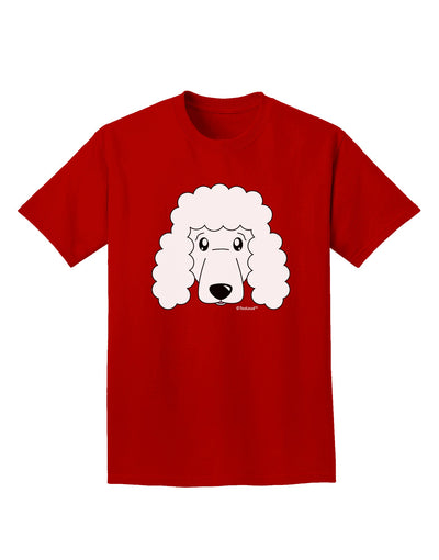 Cute Poodle Dog - White Adult Dark T-Shirt by TooLoud-Mens T-Shirt-TooLoud-Red-Small-Davson Sales