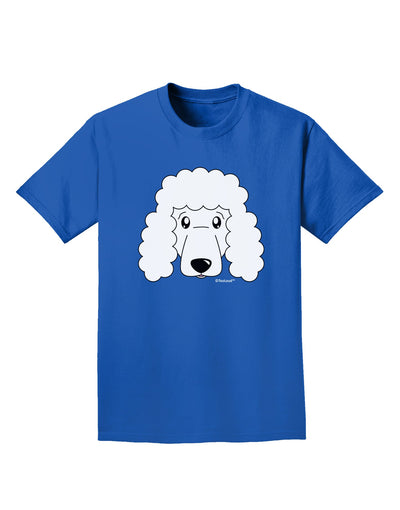 Cute Poodle Dog - White Adult Dark T-Shirt by TooLoud-Mens T-Shirt-TooLoud-Royal-Blue-Small-Davson Sales