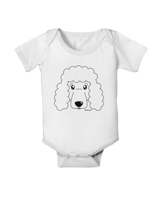 Cute Poodle Dog - White Baby Romper Bodysuit by TooLoud-Baby Romper-TooLoud-White-06-Months-Davson Sales