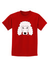 Cute Poodle Dog - White Childrens Dark T-Shirt by TooLoud-Childrens T-Shirt-TooLoud-Red-X-Small-Davson Sales