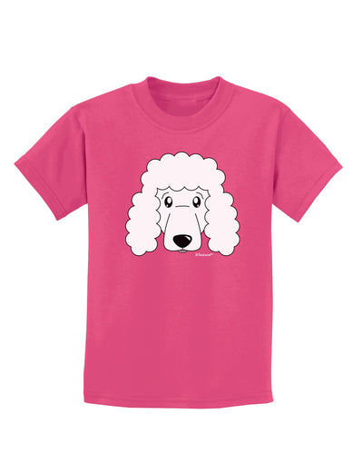 Cute Poodle Dog - White Childrens Dark T-Shirt by TooLoud-Childrens T-Shirt-TooLoud-Sangria-X-Small-Davson Sales