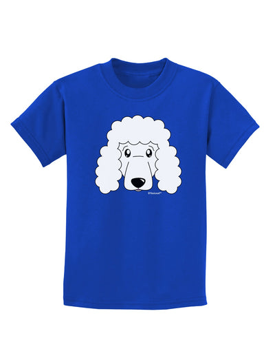 Cute Poodle Dog - White Childrens Dark T-Shirt by TooLoud-Childrens T-Shirt-TooLoud-Royal-Blue-X-Small-Davson Sales