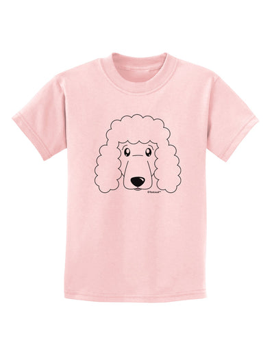 Cute Poodle Dog - White Childrens T-Shirt by TooLoud-Childrens T-Shirt-TooLoud-PalePink-X-Small-Davson Sales