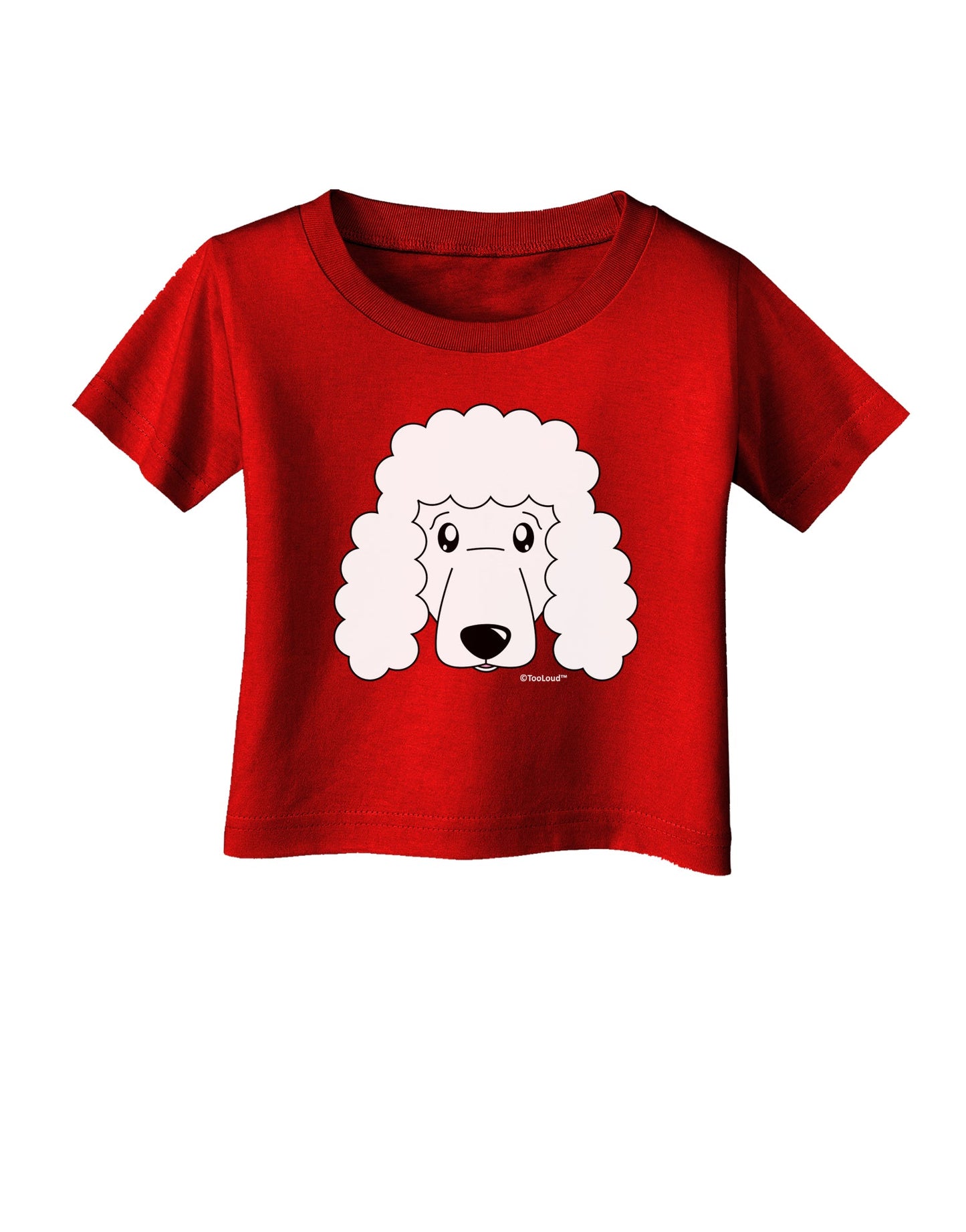 Cute Poodle Dog - White Infant T-Shirt Dark by TooLoud-Infant T-Shirt-TooLoud-Red-06-Months-Davson Sales