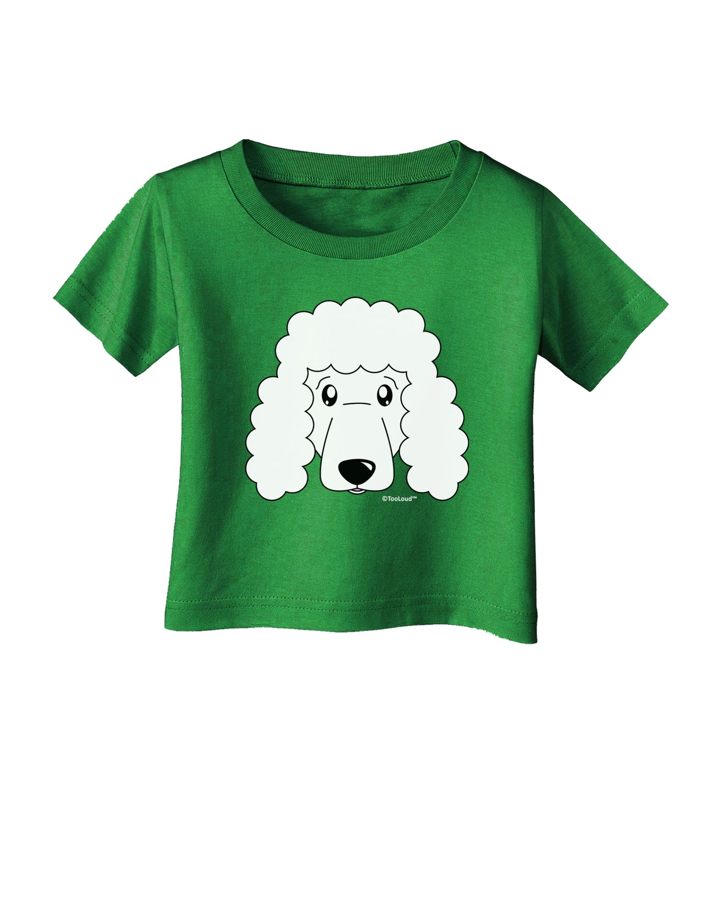 Cute Poodle Dog - White Infant T-Shirt Dark by TooLoud-Infant T-Shirt-TooLoud-Clover-Green-06-Months-Davson Sales