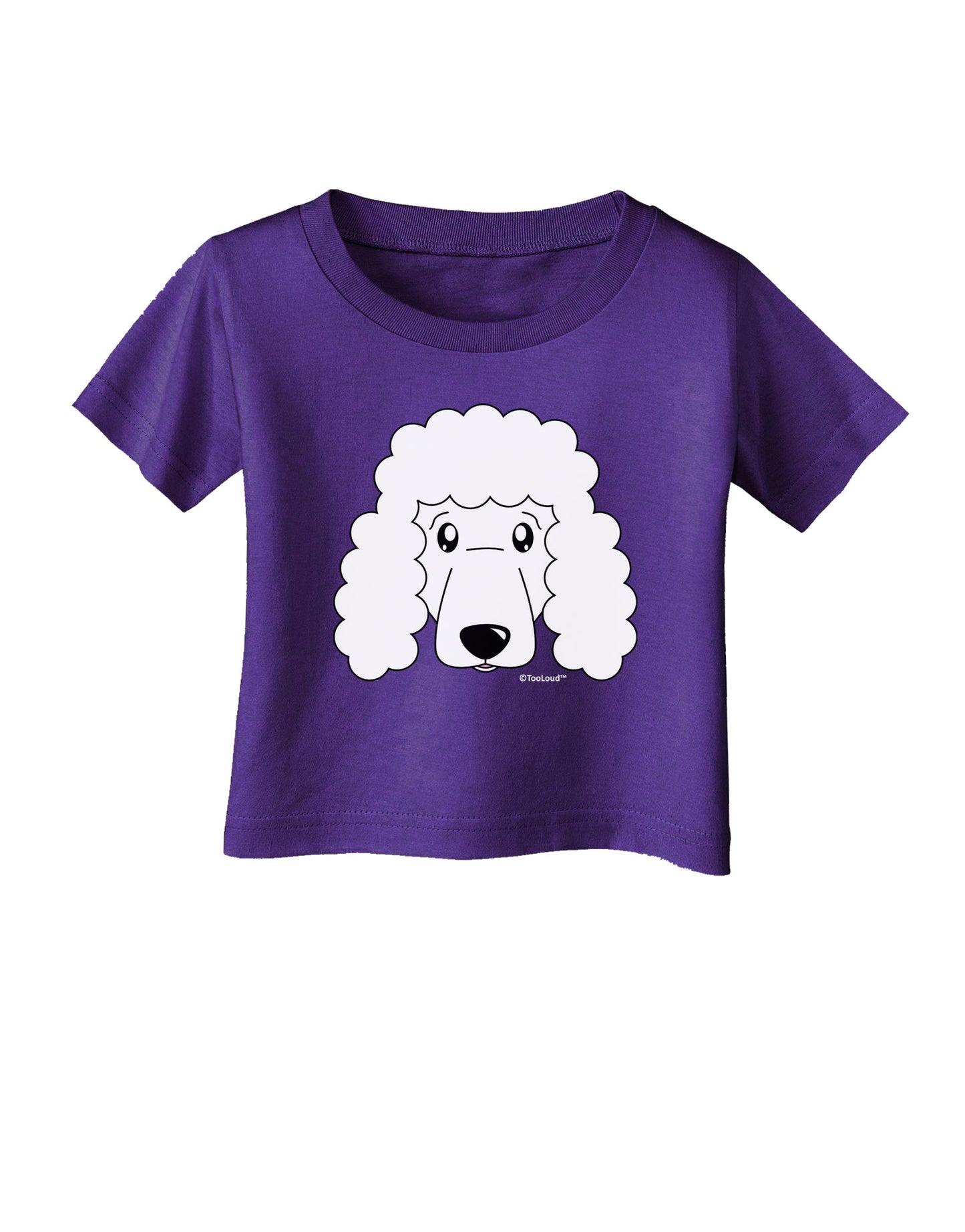 Cute Poodle Dog - White Infant T-Shirt Dark by TooLoud-Infant T-Shirt-TooLoud-Purple-06-Months-Davson Sales