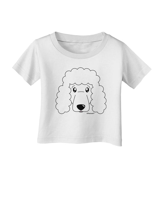 Cute Poodle Dog - White Infant T-Shirt by TooLoud-Infant T-Shirt-TooLoud-White-06-Months-Davson Sales