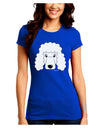 Cute Poodle Dog - White Juniors Crew Dark T-Shirt by TooLoud-T-Shirts Juniors Tops-TooLoud-Royal-Blue-Juniors Fitted Small-Davson Sales