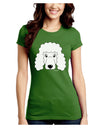 Cute Poodle Dog - White Juniors Crew Dark T-Shirt by TooLoud-T-Shirts Juniors Tops-TooLoud-Kiwi-Green-Juniors Fitted X-Small-Davson Sales