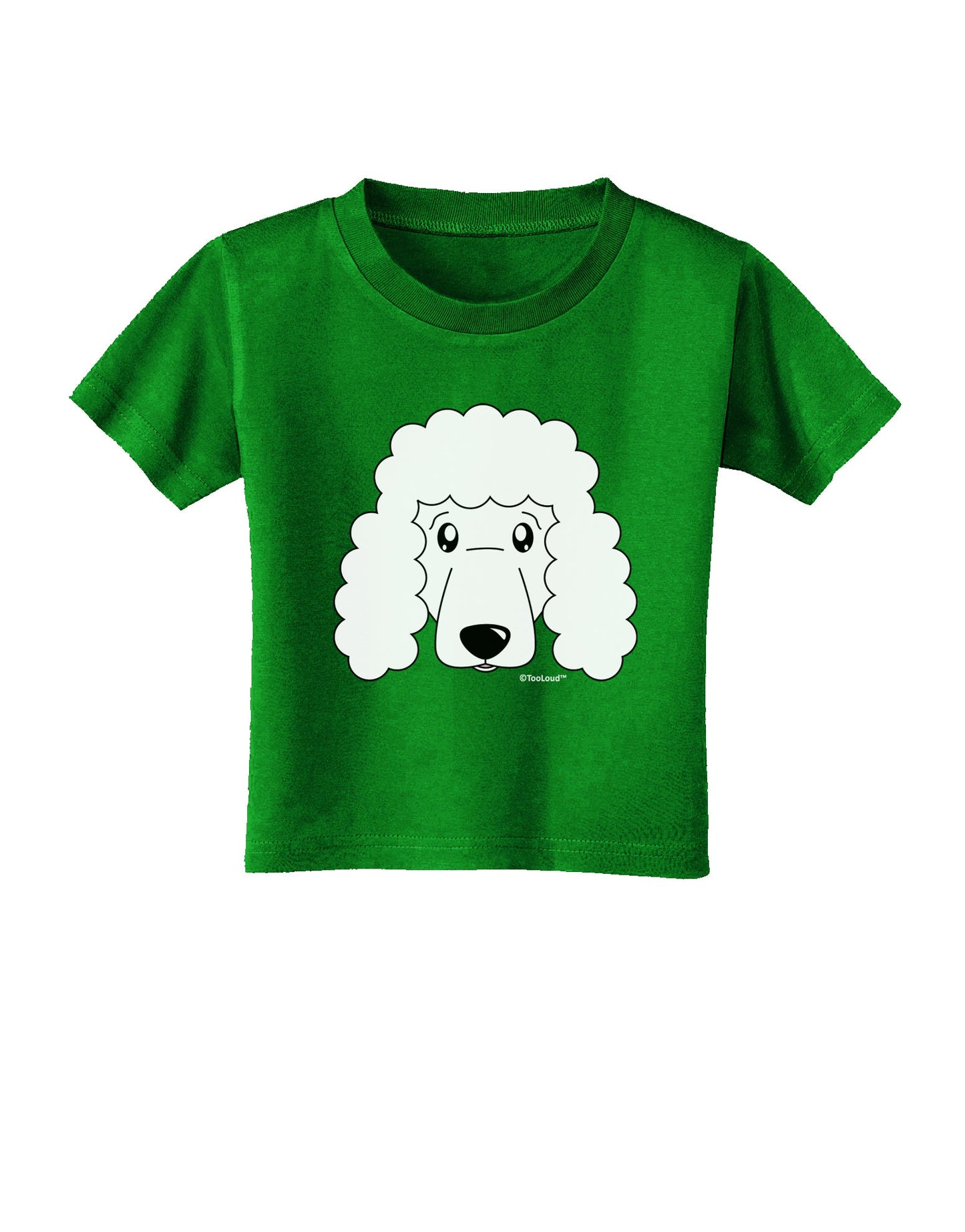 Cute Poodle Dog - White Toddler T-Shirt Dark by TooLoud-Toddler T-Shirt-TooLoud-Clover-Green-2T-Davson Sales