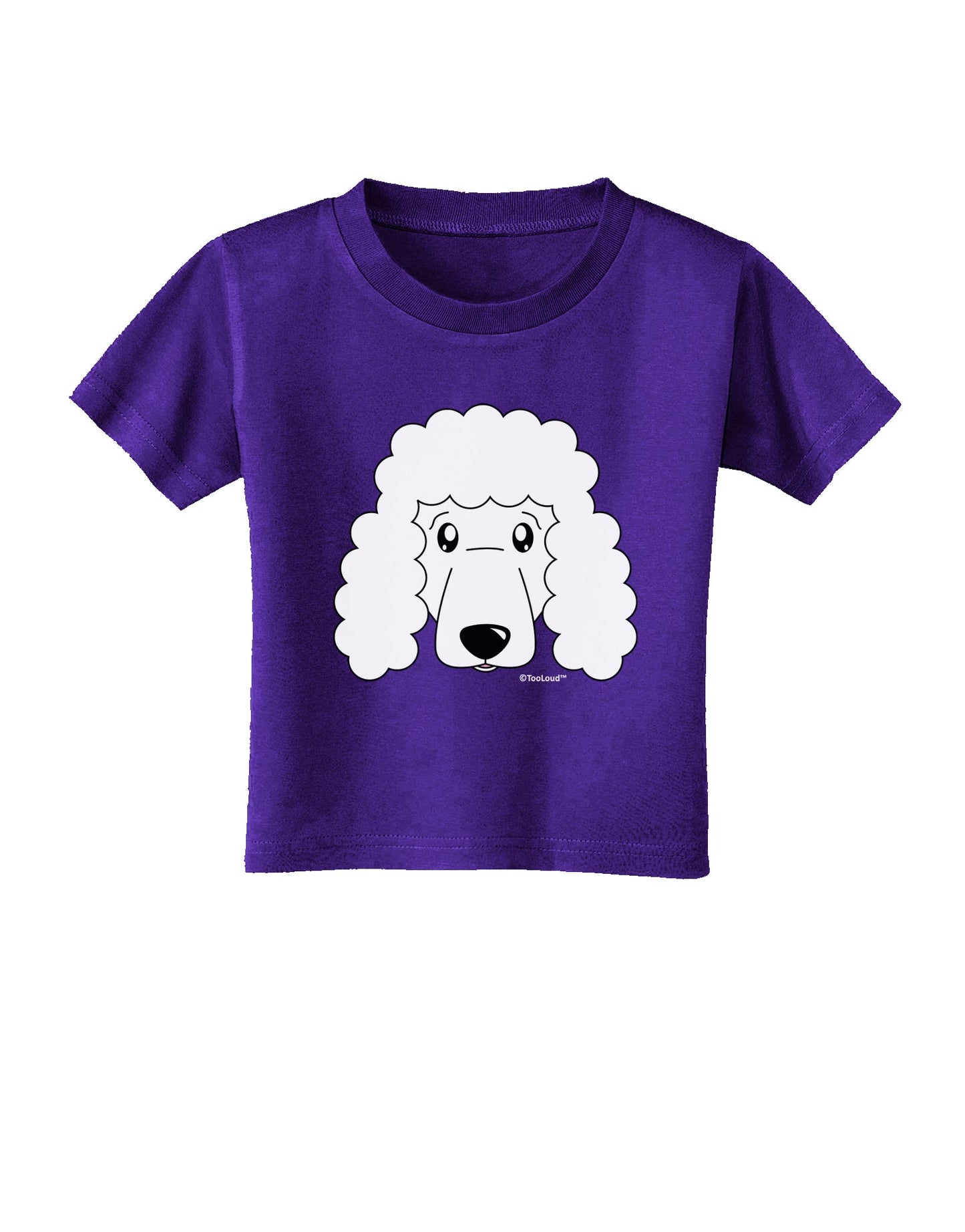 Cute Poodle Dog - White Toddler T-Shirt Dark by TooLoud-Toddler T-Shirt-TooLoud-Purple-2T-Davson Sales