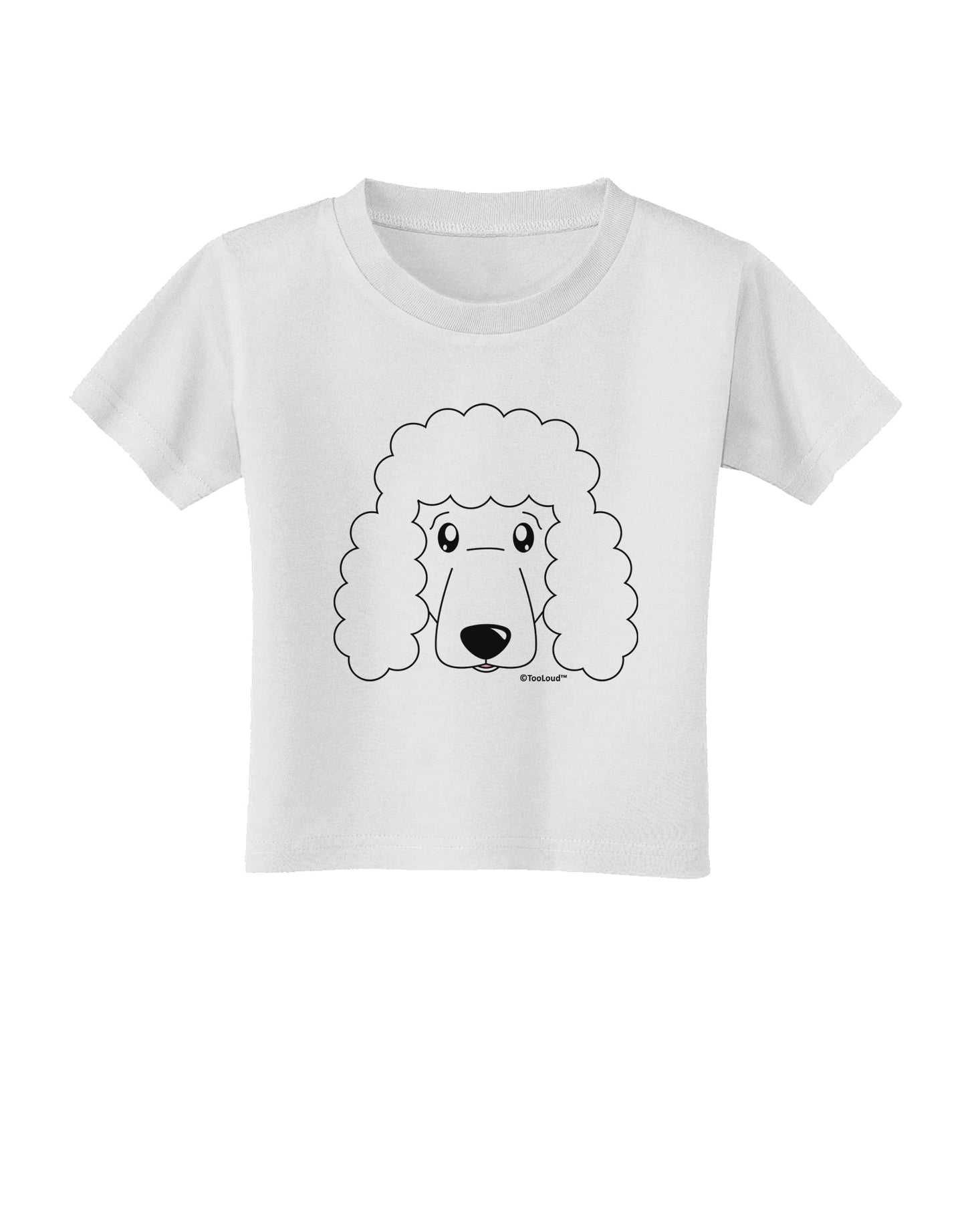 Cute Poodle Dog - White Toddler T-Shirt by TooLoud-Toddler T-Shirt-TooLoud-White-2T-Davson Sales