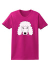 Cute Poodle Dog - White Womens Dark T-Shirt by TooLoud-Womens T-Shirt-TooLoud-Hot-Pink-Small-Davson Sales