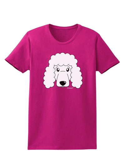 Cute Poodle Dog - White Womens Dark T-Shirt by TooLoud-Womens T-Shirt-TooLoud-Hot-Pink-Small-Davson Sales