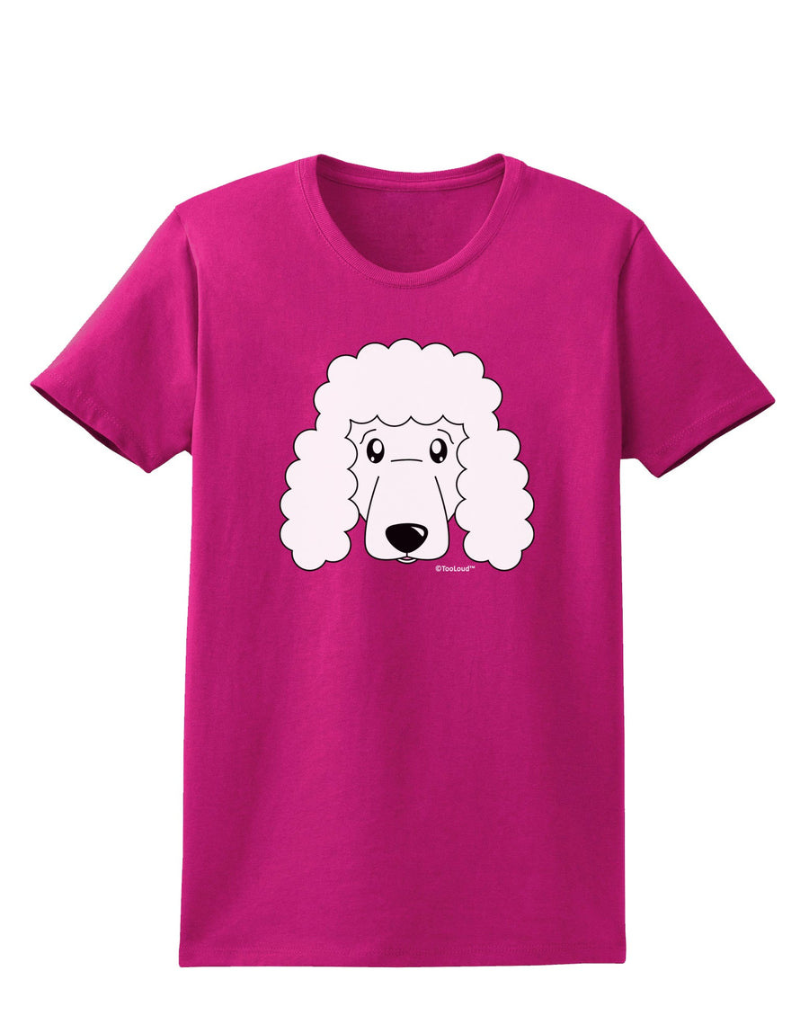 Cute Poodle Dog - White Womens Dark T-Shirt by TooLoud-Womens T-Shirt-TooLoud-Black-X-Small-Davson Sales