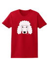 Cute Poodle Dog - White Womens Dark T-Shirt by TooLoud-Womens T-Shirt-TooLoud-Red-X-Small-Davson Sales