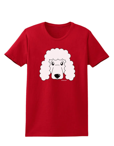 Cute Poodle Dog - White Womens Dark T-Shirt by TooLoud-Womens T-Shirt-TooLoud-Red-X-Small-Davson Sales